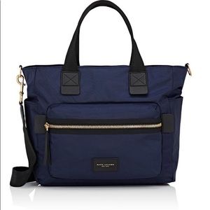 Marc Jacobs ‘Biker’ Diaper Bag navy/black nylon